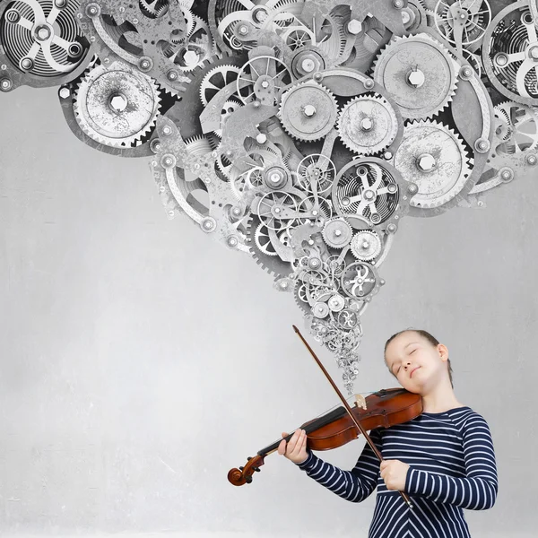 Little violin player — Stock Photo, Image