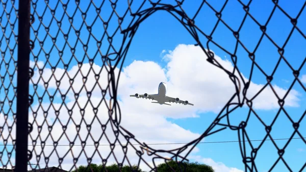 Airplane taking off — Stock Photo, Image