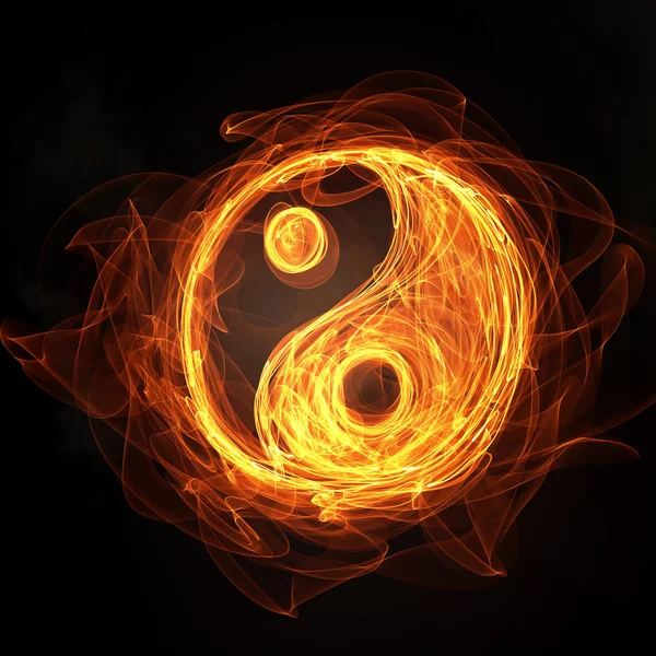 Znak yin yang — Zdjęcie stockowe