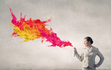 Kadın kullanım boya sprey