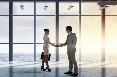 iş ortakları el sıkışma