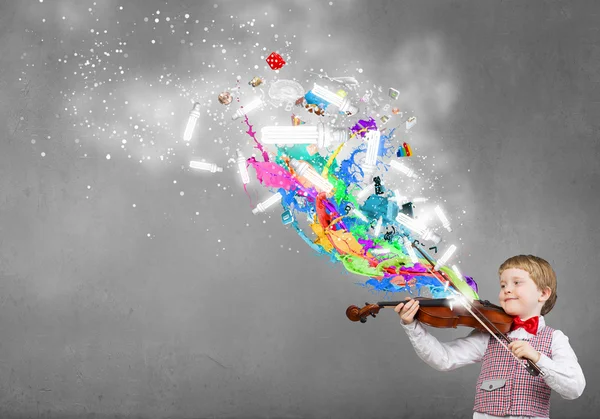 Futuro genio musicista — Foto Stock