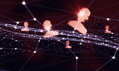 Bağlantılı çizgilerin arka plan