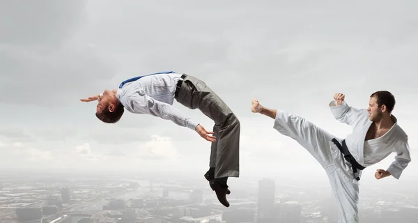 Batalla de dos oponentes — Foto de Stock