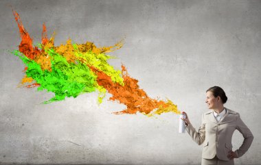 Kadın kullanım boya sprey