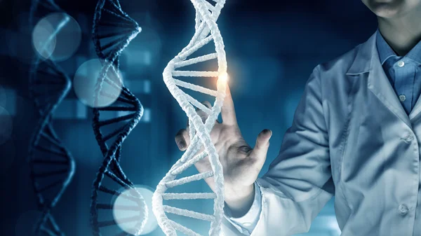 Investigación de moléculas de ADN —  Fotos de Stock