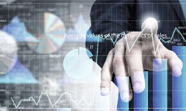 Analyzing sales data — Stock Photo, Image