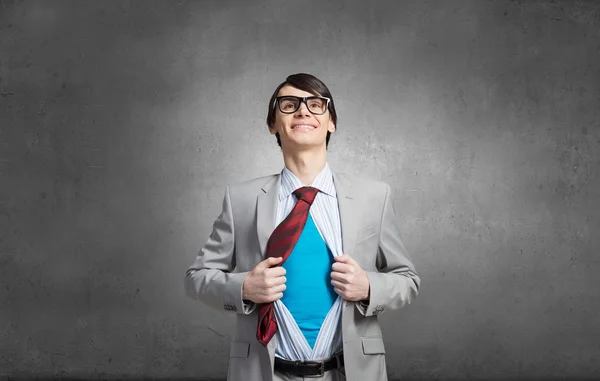 Entschlossener Superunternehmer — Stockfoto