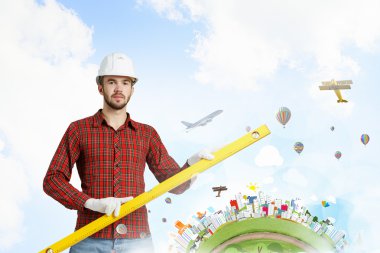 Genç bir mühendis adam