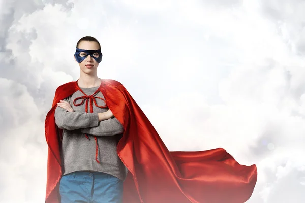 She is super woman — Stock Photo, Image