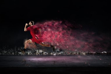 Çalışan sprint atlet