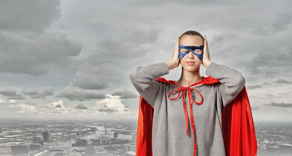 She is super woman — Stock Photo, Image