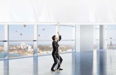 işadamı çekerek afiş