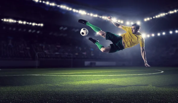 Soccer forward player — Stock Photo, Image