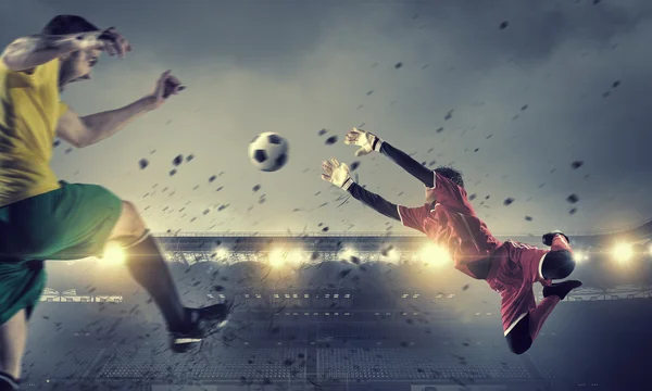 Momentos de fútbol caliente — Foto de Stock