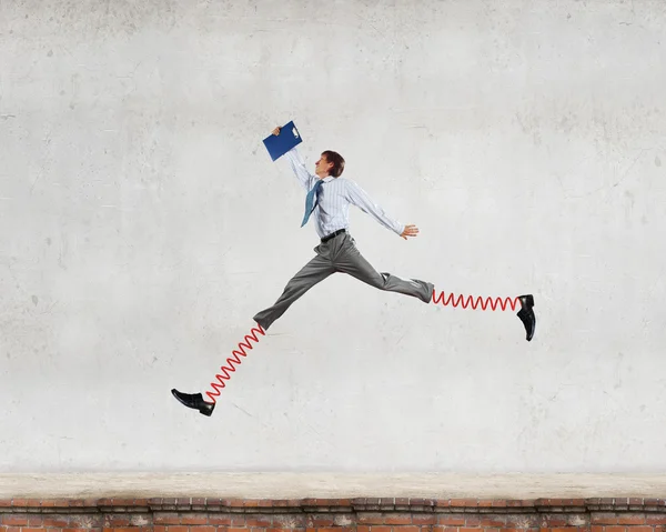 He is making giant steps — Stock Photo, Image