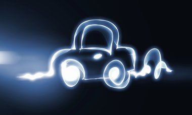 Neon araba arka plan