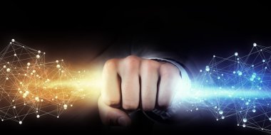 Adamı yakalamak ışık akışı