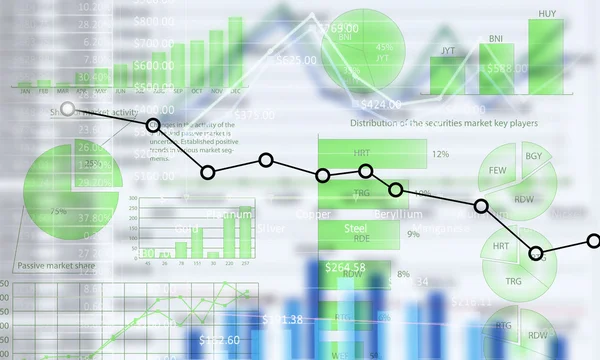 Datos dinámicos de ventas — Foto de Stock