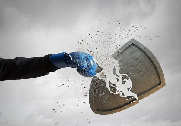 Breaking through defense — Stock Photo, Image