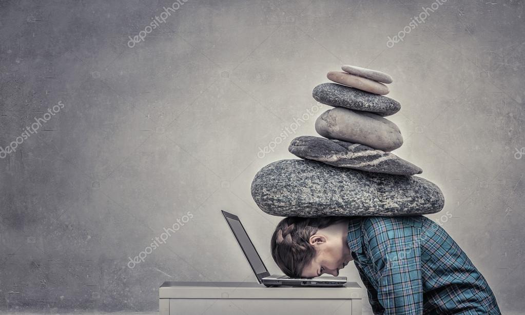 Under Pressure Of Work Stock Photo By C Sergeynivens