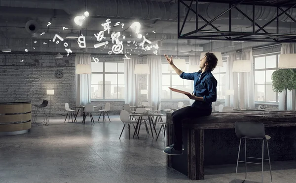 Young man with book — Stock Photo, Image