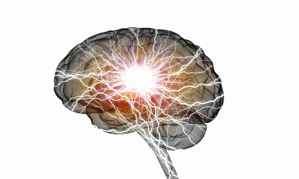Ludzki mózg impuls — Zdjęcie stockowe