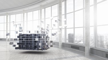 Zarif iç şekilde küp