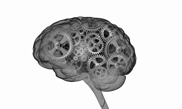 Mecanismo dentro do cérebro humano — Fotografia de Stock