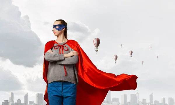 She is super woman — Stock Photo, Image