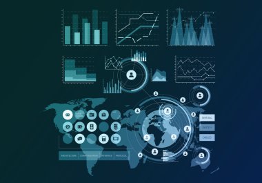 Sosyal ağ kavramı. Karışık teknik