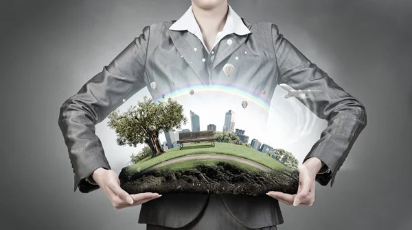 Questione di ambiente e vita moderna. Mezzi misti — Foto Stock