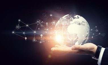 Sosyal ağ şeması. Karışık ortam