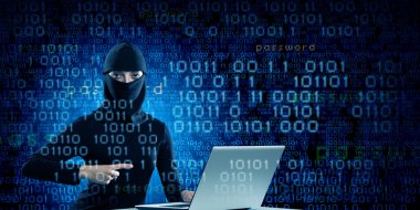 Internet güvenlik kavramı. Karışık teknik