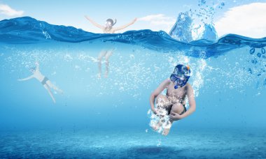 Büyük yaz tatilim. Karışık teknik