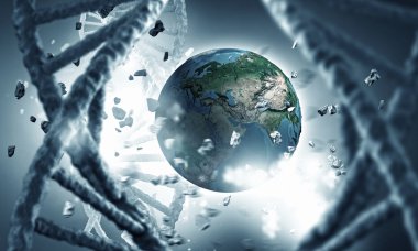 DNA molekülü araştırma. karışık teknik