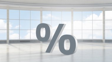 Büyük yüzde işareti. Karışık teknik