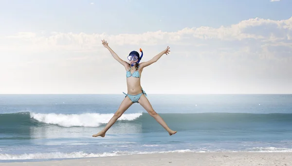 As minhas grandes férias de verão. Meios mistos — Fotografia de Stock