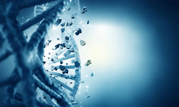 DNA molecule research . media . Mixed media — Stock Photo, Image