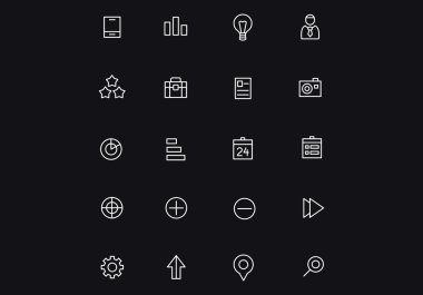 Tample tasarım simgeler. Karışık teknik