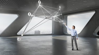 Modern iç'iş adamıdır. Karışık teknik