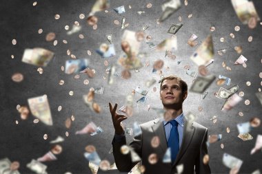 Zengin olmak için hayal. Karışık teknik