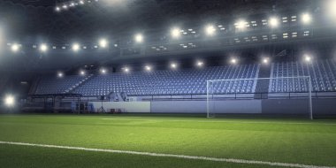 Futbol Stadyumu ışıkları. karışık teknik