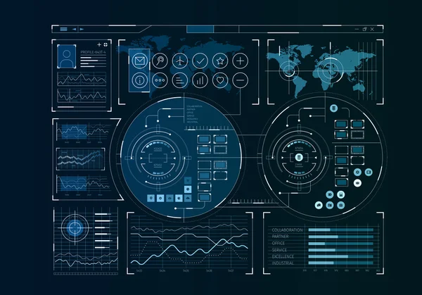 Pantalla de usuario humano. Medios mixtos —  Fotos de Stock