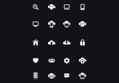 Tample tasarım simgeler. Karışık teknik