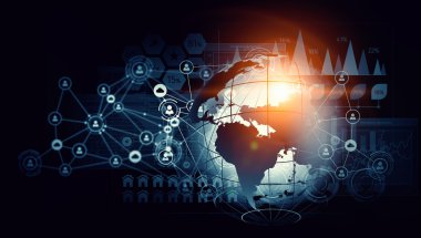 Ağ topluluk kavramı. Karışık teknik