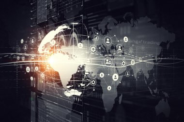 Ağ topluluk kavramı. Karışık teknik