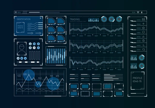 Pantalla de usuario humano. Medios mixtos — Foto de Stock