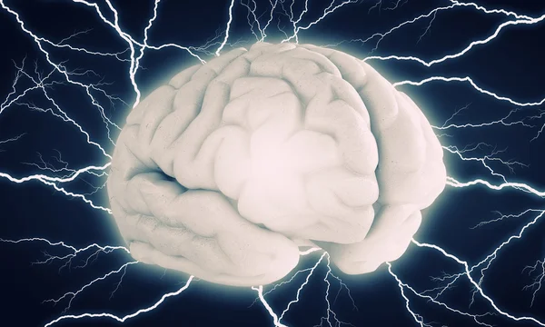 人間の脳の衝動。ミクスト メディア — ストック写真