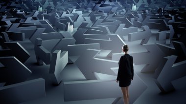 Sorunlu işkadını yol bulmak. Karışık teknik